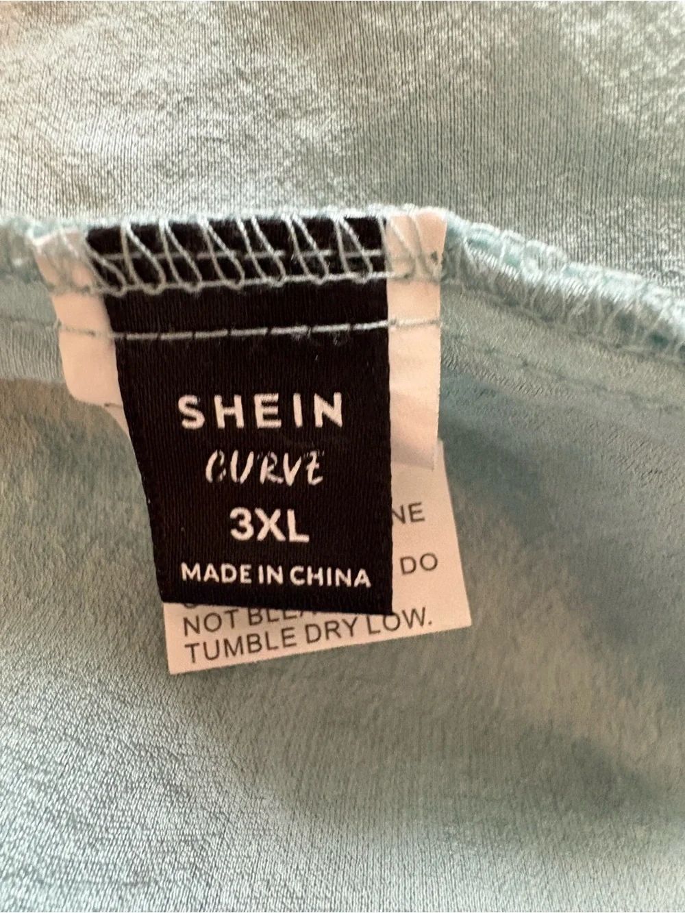 SHEIN Light Blue Ruffle Sleeve Tunic Top - Picture 5 of 5